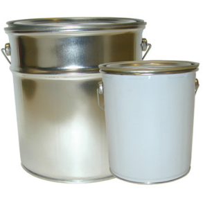 5 liter metalspand 165/255 blank m/lg og spndebnd UN godkendt