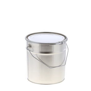 5 liter UN godkendt metalspand 195/208 i blank metal m/lg og spndebnd og sikringssplint