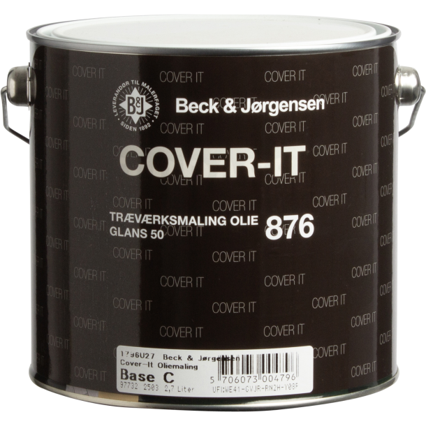 B&J 876 Cover-It tr�v�rksmaling oliemaling i halvblank glans 50.