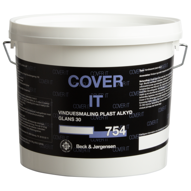 B&J 754 Cover-It vandig vinduemaling glans 30 (2,7 liter, hvid)