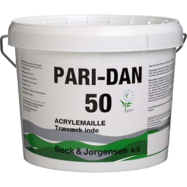 B&J 786 Pari Dan 50 acrylemaille tr� og metal (2,7 liter, Hvid glans 50)