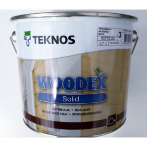 Teknos Woodex Solid Tcklasyr (2,7 liter - Base 3 til mrke farver)