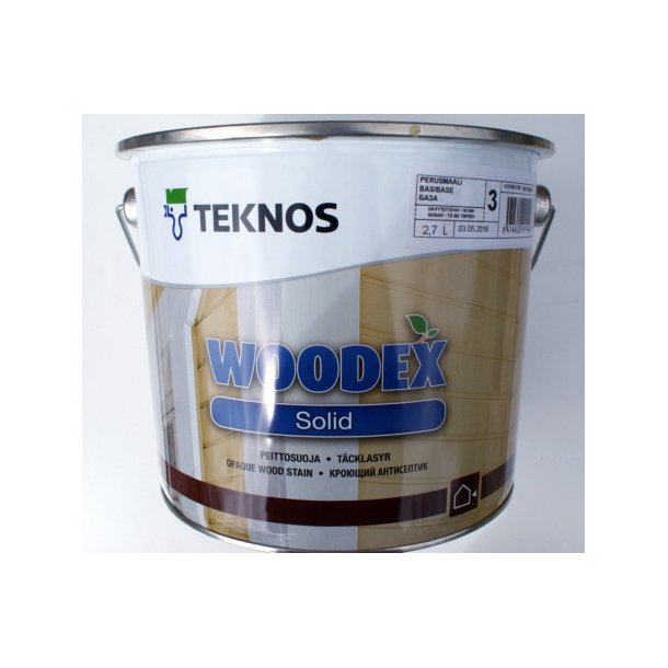 Teknos Woodex Solid Tcklasyr (2,7 liter - Base 3 til mrke farver)