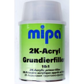 Grundingsfylder Mipa 2K-acrylgrunder 10:1 gr m/hrder (1 liter)