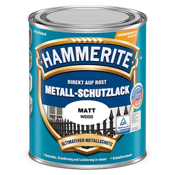 Hammerite Metallak Mat Effekt (750 ml. Hvid)