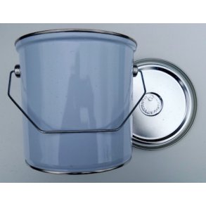 2,5 liter metalspand m/lg (2,5 liter, hvid)