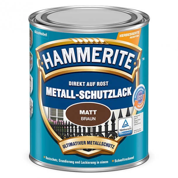 Hammerite Metallak Mat Effekt (Brun)