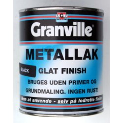 Granville Metallak Glat Effekt Glans 95 (750 ml. Sort).