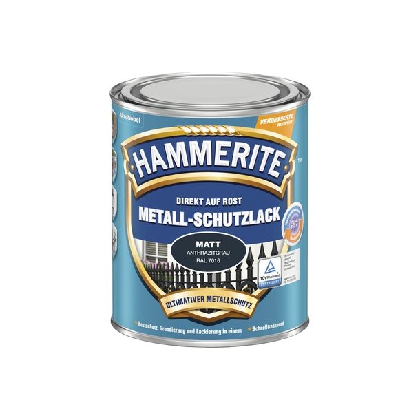 Hammerite Metallak Mat Effekt (750 ml. Antracitgr)