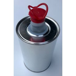 Blikflaske rund m/blglukning kapsel 1 liter 