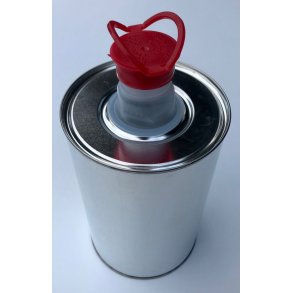 Blikflaske rund m/blglukning kapsel 1 liter 