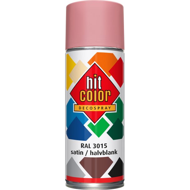 Hit-Color 320 spraymaling 400 ml. (Satin / halvblank, Pink RAL 3015)