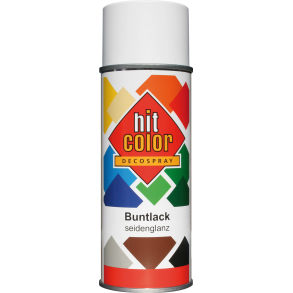 Hit-Color spraymaling 400 ml. (Halvblank, silkeblank hvid)