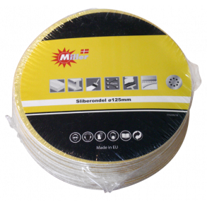 Miller Velcro sliberondeller 8/h 125 mm. (K100, 50 stk.)