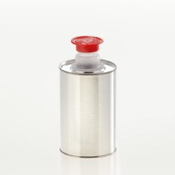 Blikflaske rund m/blglukning kapsel 1 liter 