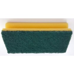 Skuresvamp gul/grn 15x7x4 cm.