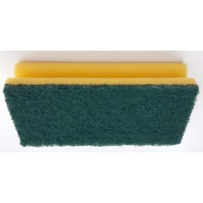 Skuresvamp gul/grn 15x7x4 cm.